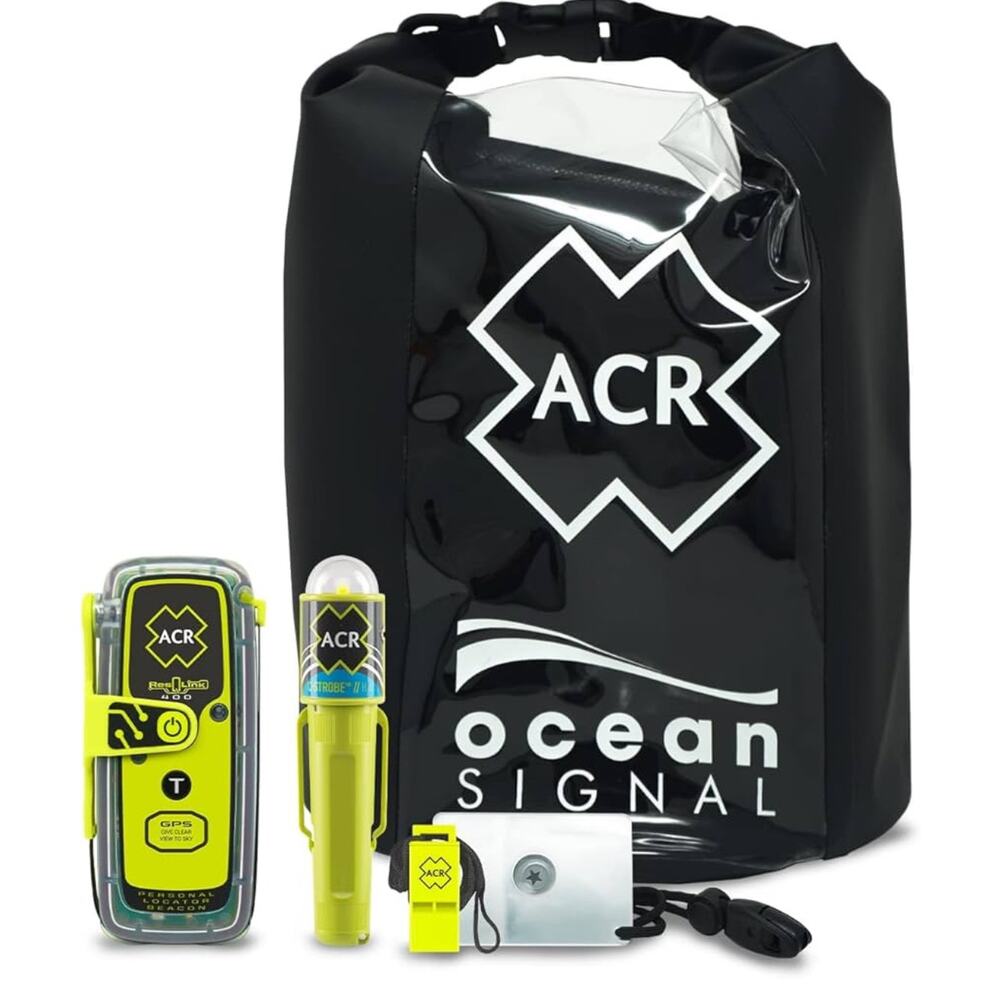 Ocean Signal Waterproof Emergency Prepared Kit with PLB, C-Strobe H20 and Bag